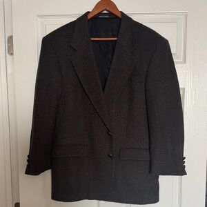 Classic Men's Brown Plaid Blazer